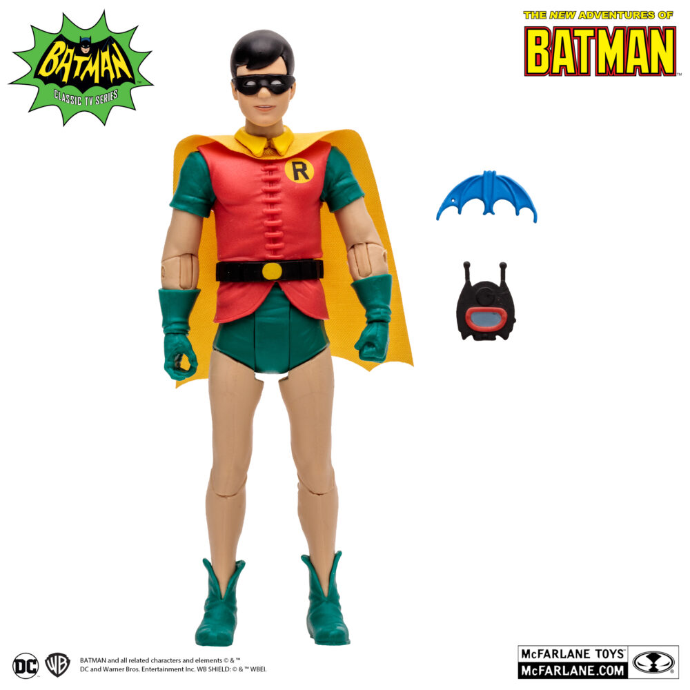 Robin (the new adventures of batman). El acróbata dick grayson era el miembro más joven del número circense de sus padres, que desafiaba a la muerte. Pero tras el asesinato a sangre fría de estos, dick juró venganza. Al ver en el chico una parte genuina de sí mismo, batman lo acogió y le proporcionó una salida mejor para su ira. Convertido en el protegido de batman, robin es un experto luchador y un acróbata asombroso, con el ejemplo más difícil de seguir del mundo. Pero la verdadera fuerza del chico maravilla puede que radique en no ser batman, sino en ser un faro de esperanza y familia a lo largo de la sombría cruzada del caballero oscuro.