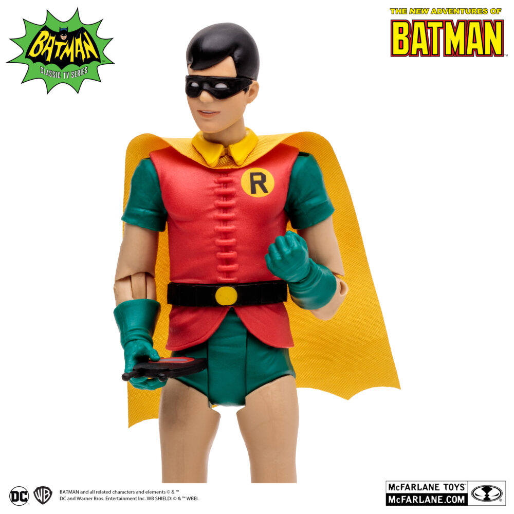 Robin (the new adventures of batman). El acróbata dick grayson era el miembro más joven del número circense de sus padres, que desafiaba a la muerte. Pero tras el asesinato a sangre fría de estos, dick juró venganza. Al ver en el chico una parte genuina de sí mismo, batman lo acogió y le proporcionó una salida mejor para su ira. Convertido en el protegido de batman, robin es un experto luchador y un acróbata asombroso, con el ejemplo más difícil de seguir del mundo. Pero la verdadera fuerza del chico maravilla puede que radique en no ser batman, sino en ser un faro de esperanza y familia a lo largo de la sombría cruzada del caballero oscuro.