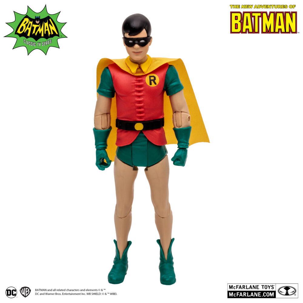 Robin (the new adventures of batman). El acróbata dick grayson era el miembro más joven del número circense de sus padres, que desafiaba a la muerte. Pero tras el asesinato a sangre fría de estos, dick juró venganza. Al ver en el chico una parte genuina de sí mismo, batman lo acogió y le proporcionó una salida mejor para su ira. Convertido en el protegido de batman, robin es un experto luchador y un acróbata asombroso, con el ejemplo más difícil de seguir del mundo. Pero la verdadera fuerza del chico maravilla puede que radique en no ser batman, sino en ser un faro de esperanza y familia a lo largo de la sombría cruzada del caballero oscuro.