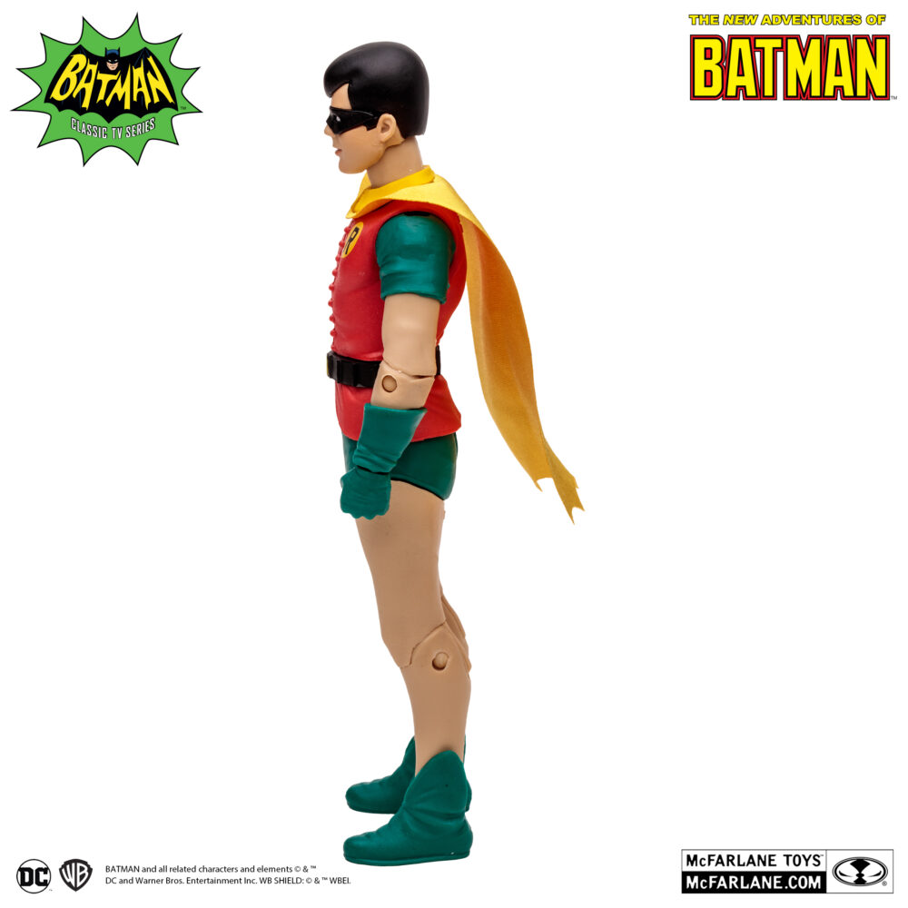Robin (the new adventures of batman). El acróbata dick grayson era el miembro más joven del número circense de sus padres, que desafiaba a la muerte. Pero tras el asesinato a sangre fría de estos, dick juró venganza. Al ver en el chico una parte genuina de sí mismo, batman lo acogió y le proporcionó una salida mejor para su ira. Convertido en el protegido de batman, robin es un experto luchador y un acróbata asombroso, con el ejemplo más difícil de seguir del mundo. Pero la verdadera fuerza del chico maravilla puede que radique en no ser batman, sino en ser un faro de esperanza y familia a lo largo de la sombría cruzada del caballero oscuro.