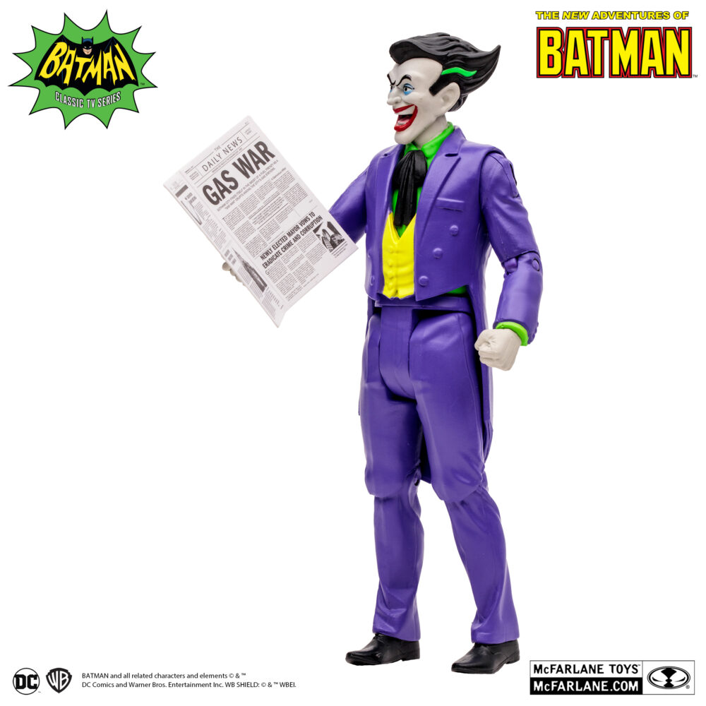 The joker (the new adventures of batman). Ningún nombre infunde tanto terror en los corazones de los ciudadanos de gotham city como el del joker. En una ciudad plagada de criminales descomunales, este villano siempre sonriente destaca por encima de todos. Un psicópata total sin ningún tipo de moral, el joker, cuyo nombre real e identidad siguen siendo un completo misterio, se caracteriza por su piel blanca como la tiza, su pelo verde y una sonrisa permanente que se extiende por todo su rostro. Pero no hay nada divertido en este payaso en particular, que solo encuentra humor en el sufrimiento de los demás.