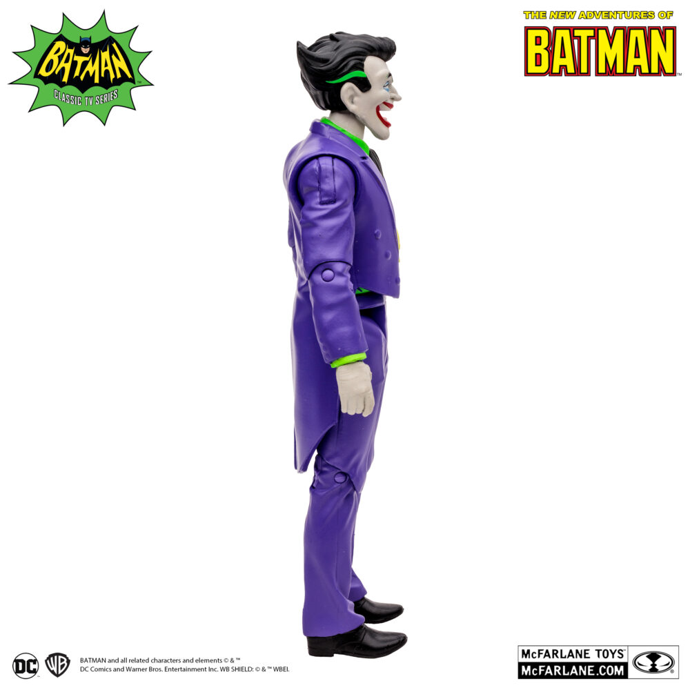 The joker (the new adventures of batman). Ningún nombre infunde tanto terror en los corazones de los ciudadanos de gotham city como el del joker. En una ciudad plagada de criminales descomunales, este villano siempre sonriente destaca por encima de todos. Un psicópata total sin ningún tipo de moral, el joker, cuyo nombre real e identidad siguen siendo un completo misterio, se caracteriza por su piel blanca como la tiza, su pelo verde y una sonrisa permanente que se extiende por todo su rostro. Pero no hay nada divertido en este payaso en particular, que solo encuentra humor en el sufrimiento de los demás.
