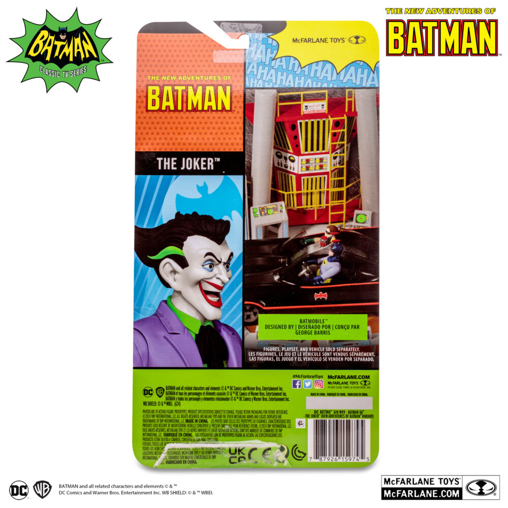 The joker (the new adventures of batman). Ningún nombre infunde tanto terror en los corazones de los ciudadanos de gotham city como el del joker. En una ciudad plagada de criminales descomunales, este villano siempre sonriente destaca por encima de todos. Un psicópata total sin ningún tipo de moral, el joker, cuyo nombre real e identidad siguen siendo un completo misterio, se caracteriza por su piel blanca como la tiza, su pelo verde y una sonrisa permanente que se extiende por todo su rostro. Pero no hay nada divertido en este payaso en particular, que solo encuentra humor en el sufrimiento de los demás.