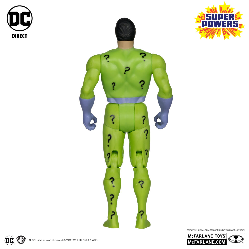 Riddler (super powers). Adivina: ¿qué criminal cerebral con afinidad por el morado y el verde disfruta desafiando al caballero oscuro™ con crímenes ingeniosamente calculados y tramas enigmáticas?