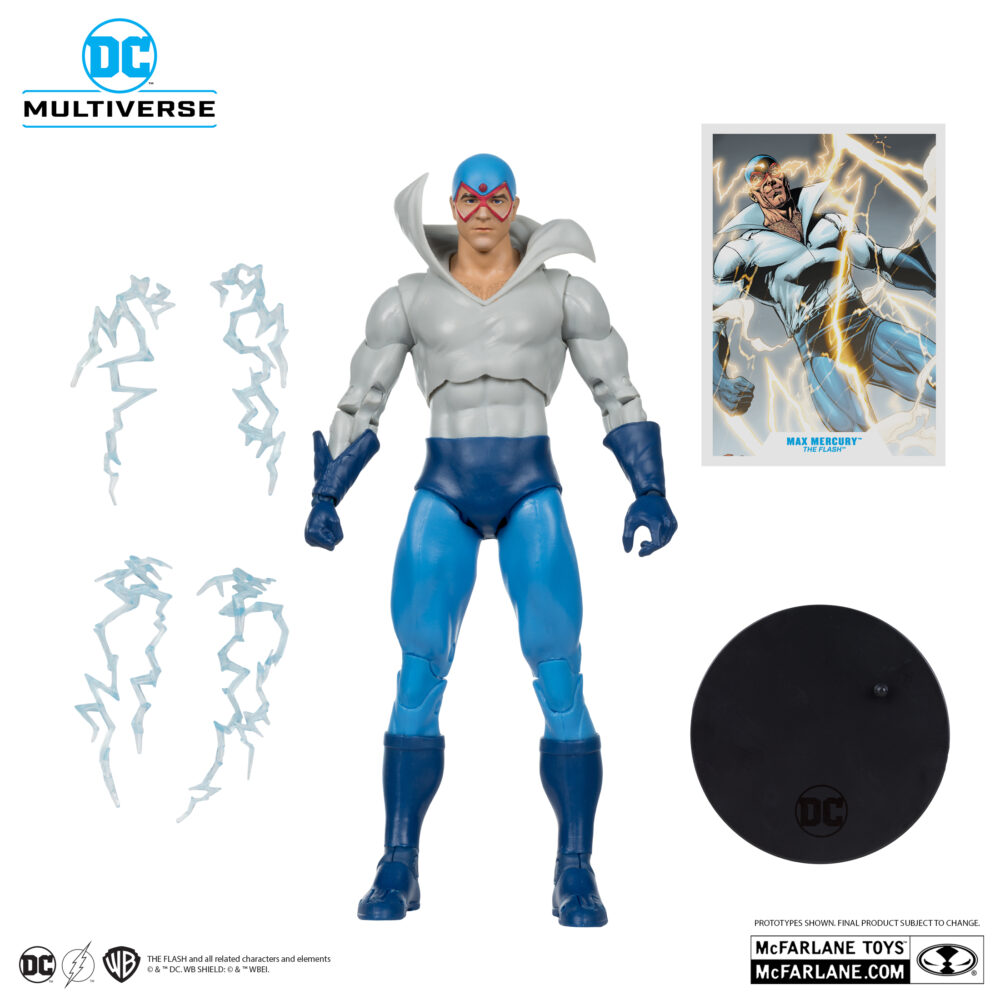 Max mercury the flash gold label dc multiverse.  max mercury se impregnó del poder de la fuerza de la velocidad como miembro de la caballería de los estados unidos en el siglo xix. Un chamán moribundo encantó a max, otorgándole una velocidad ilimitada y la capacidad de cambiar sus moléculas y atravesar objetos sólidos. Conocido a lo largo de los años como quicksilver, windrunner, whip whirlwind y el zen master of speed, max intentó desentrañar los misterios de la fuerza de la velocidad en numerosas ocasiones. Cada vez que lo intentaba, se encontraba saltando hacia adelante en el tiempo, hasta llegar al siglo xxi.