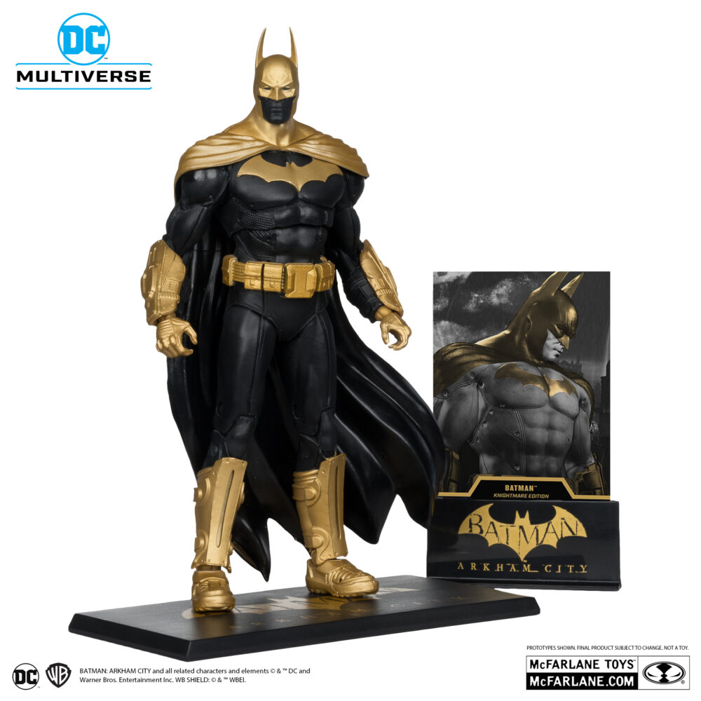Batman of earth-22 infected (dark metal) knightmare edition (gold label) dc multiverse. Cuando sus padres fueron asesinados a tiros delante de él, el joven bruce wayne decidió librar a gotham city de los criminales que les habían quitado la vida. Se entrenó exhaustivamente para alcanzar la perfección mental y física, además de dominar las artes marciales, las técnicas de investigación y la psicología criminal. Vestido como un murciélago para aprovecharse de los miedos de los criminales, batman lucha contra el crimen con la ayuda de artilugios y vehículos especializados, operando desde su secreta batcueva situada bajo la mansión wayne.