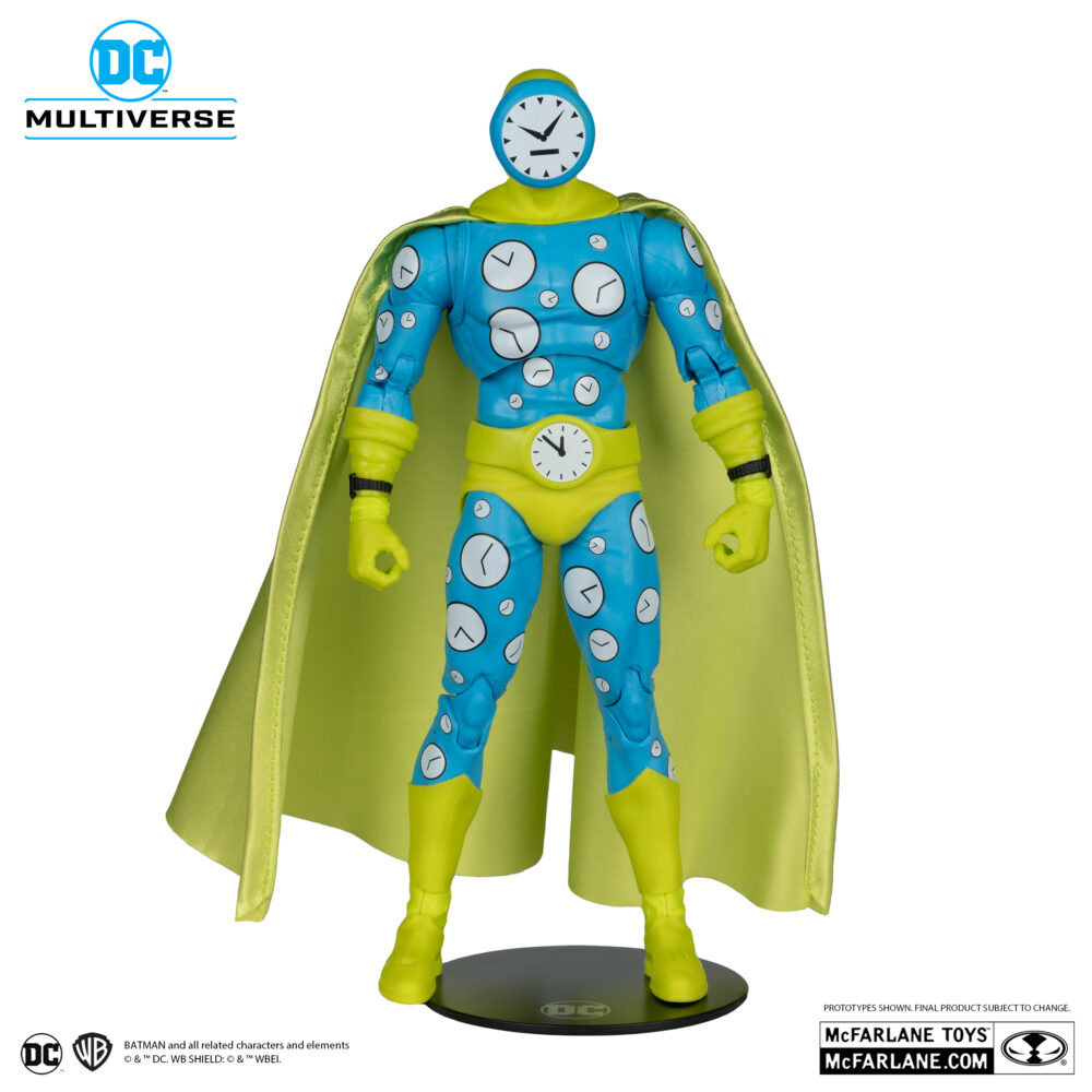 Clock king mcfarlane collector edition.  las autoridades consideraban al rey del reloj un villano de segunda categoría debido a su falta de superpoderes y su extraña obsesión con los relojes. Nacido con el acertado nombre de william tockman, el rey del reloj comenzó su carrera criminal después de que los médicos diagnosticaran erróneamente que había padecido una enfermedad mortal y que le quedaba poco tiempo de vida. Decidido a aprovechar al máximo cada segundo de su vida, cometió una serie de robos relacionados con relojes como el rey del reloj. El objetivo principal de tockman era robar suficiente dinero para que su hermana discapacitada recibiera buenos cuidados tras su muerte.