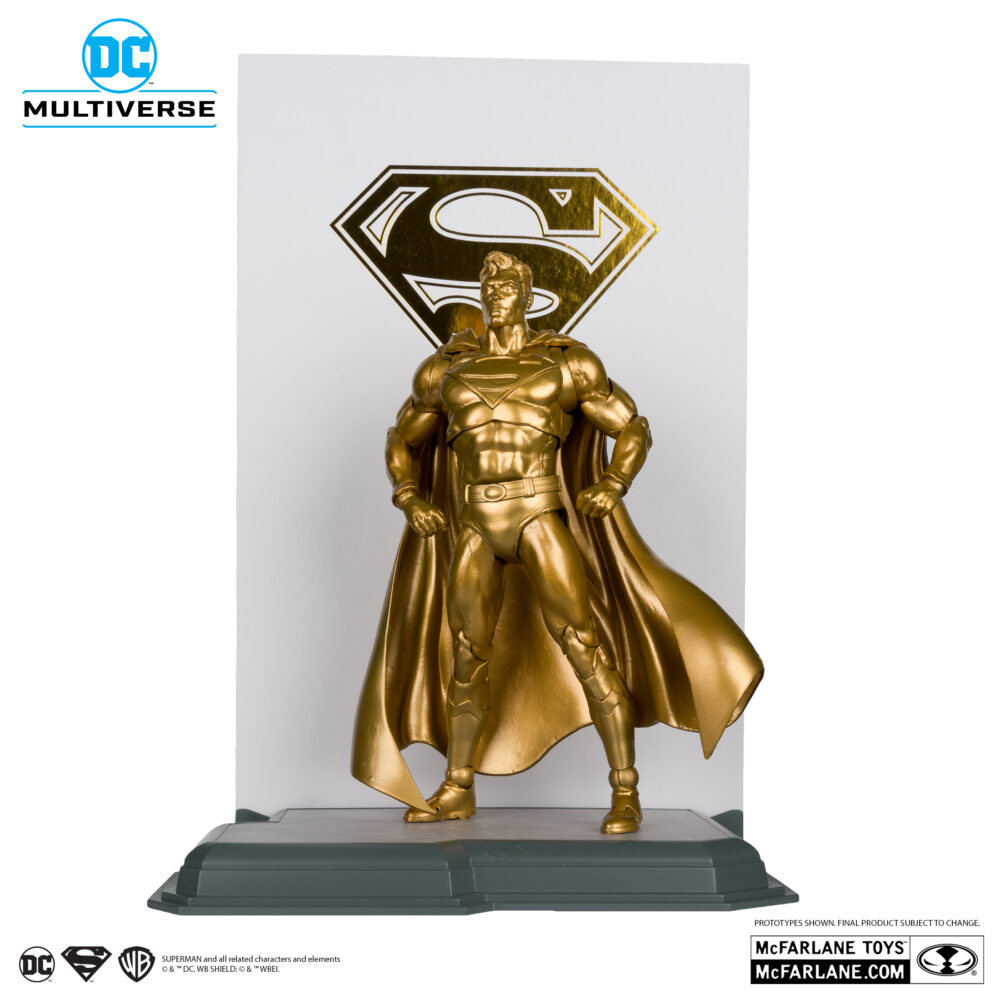 Superman centennial park tribute statue gold label dc multiverse. Más rápido que una bala, más poderoso que una locomotora... El hombre de acero libra una batalla sin fin por la verdad, la justicia y el estilo de vida americano.