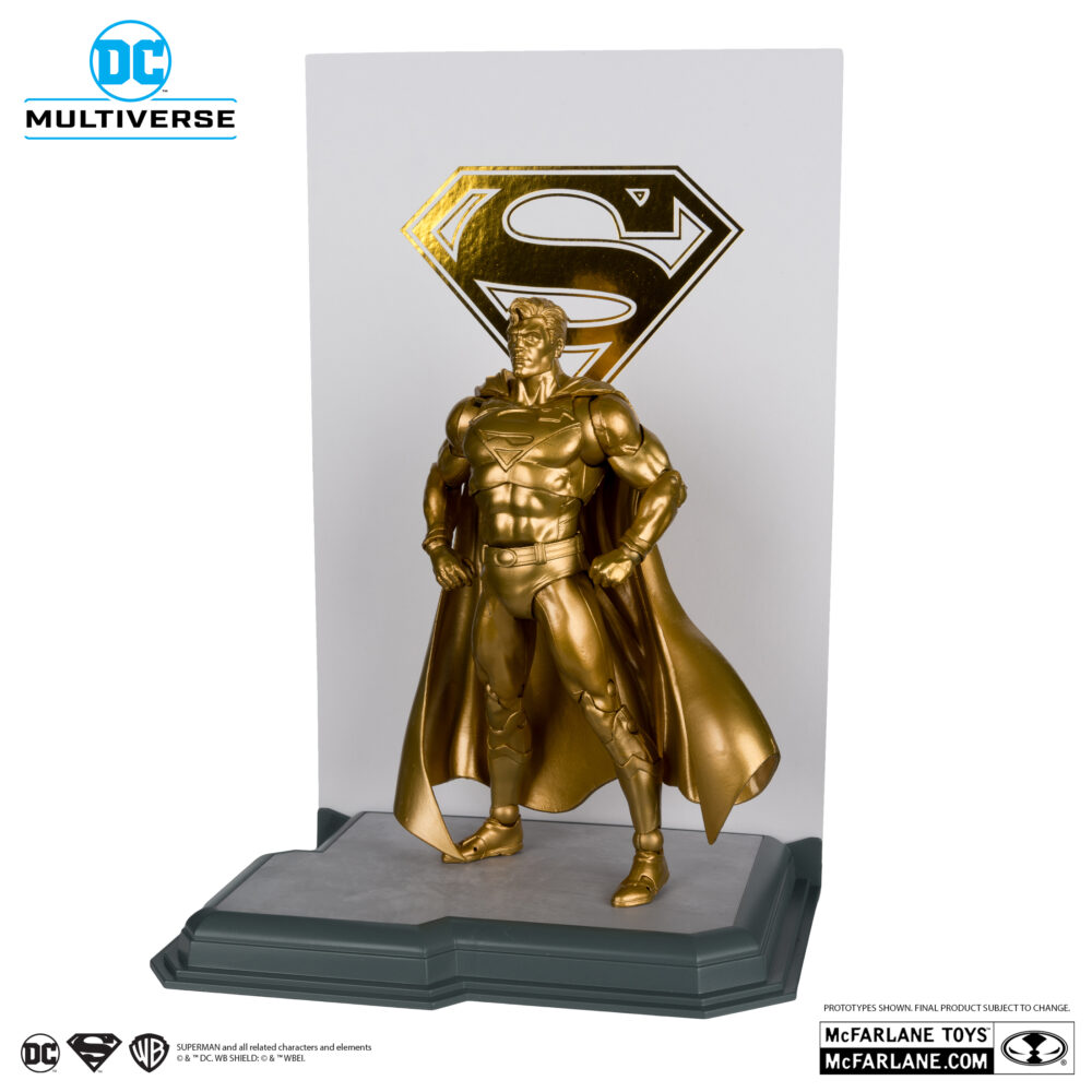 Superman centennial park tribute statue gold label dc multiverse. Más rápido que una bala, más poderoso que una locomotora... El hombre de acero libra una batalla sin fin por la verdad, la justicia y el estilo de vida americano.