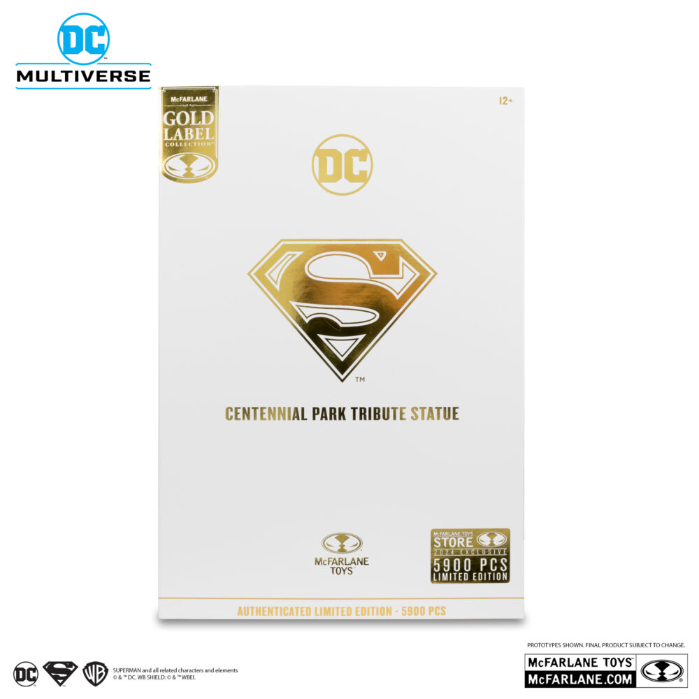 Superman centennial park tribute statue gold label dc multiverse. Más rápido que una bala, más poderoso que una locomotora... El hombre de acero libra una batalla sin fin por la verdad, la justicia y el estilo de vida americano.