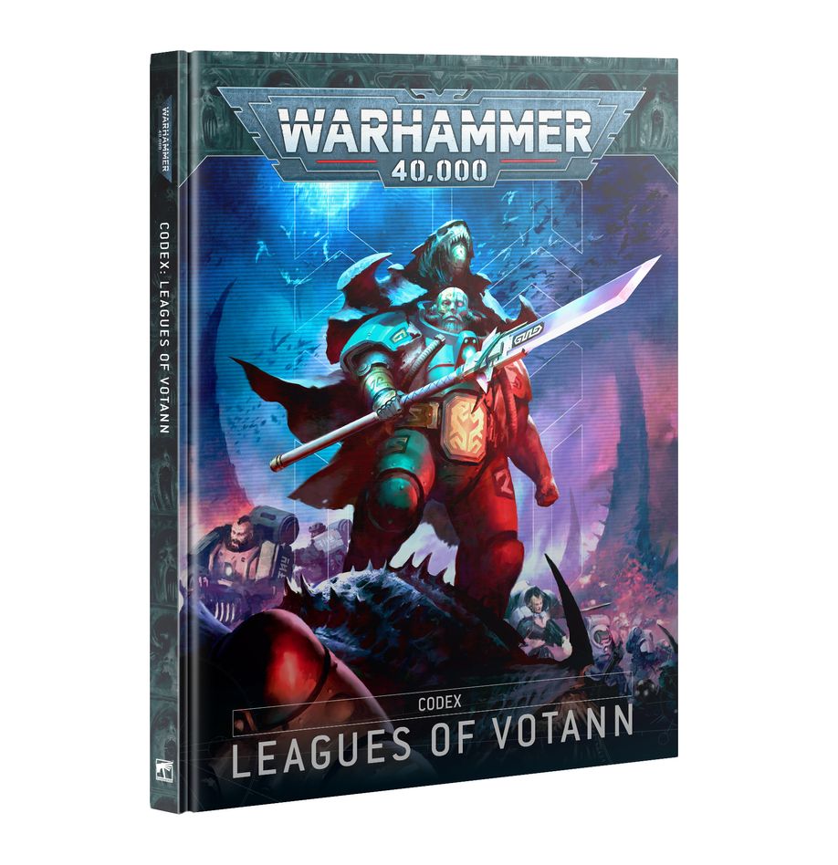 CODEX: LEAGUES OF VOTANN (INGLÉS) WARHAMMER 40000. Solo en inglés. The Leagues of Votann are a tightly knit clone species of resilient and pragmatic warriors who call themselves the Kin. New generations are fewer with every passing cycle, yet they rigidly trust this is the will of the Votann – ancient supercogitators hailed as nigh-supernatural fonts of wisdom. On their advice, the Kin mass into mighty oathbands, emerging from the galactic core and other territories to conquer, claim resources, and do battle with any who threaten their leagues. Codex: Leagues of Votann is an essential book for enterprising collectors who seek to expand their galactic holdings. This book is packed with bold artwork, deep background material, inspiring photography, and the rules you'll need to defend your claims in games of Warhammer 40,000. You’ll find datasheets, Detachments, narrative Crusade rules, and a self-contained Combat Patrol section to help you fight tight, tactical games with your collection. No matter how you prefer to collect, paint, and play, this book will guide you like the will of the Ancestors.