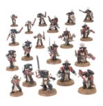 COMBAT PATROL: BLACK TEMPLARS WARHAMMER 40000. En la víspera de la batalla, los Templarios Negros se reúnen y sus campeones los guían en oración y contemplación. Unidos por su odio al enemigo, hacen un poderoso juramento que mantener en la batalla venidera. El deber de asegurarse de que sus hermanos cumplen con dicho juramento recae ahora en Vedrenn, Paladín del Emperador, que ha sido honrado con visiones de grandeza. Si quieres difundir a los cuatro vientos la fe en el Dios Emperador, esta caja es perfecta para empezar o ampliar una colección de Templarios Negros de una forma más económica que comprando los kits por separado. Lidera la fuerza un temible Paladín del Emperador, capaz de acabar con cualquier enemigo con su Espada Negra. Lo siguen al fragor del combate una escuadra de Veteranos de Ferreaguardia con el inestimable apoyo de una Escuadra de Hermanos de Armas veteranos. Completa la hueste una Escuadra de Cruzados, ideales para reclamar objetivos. Estas 19 miniaturas de plástico representan una fuerza completa de Jurados de Vedrenn con la que podrás librar intensas partidas tácticas de Patrulla de Warhammer 40,000. Puedes descargar las reglas para esta Patrulla de forma gratuita en el sitio web de Warhammer Community.