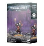 EXECRATOR BLACK TEMPLARS WARHAMMER 40000 . Los Execradores son ejemplos vivos de los juramentos de sus hermanos de batalla, feroces sacerdotes guerreros que lideran a los Templarios Negros en masacres letales. Enseñan que la guerra es la capilla más digna para los guerreros, y con cada golpe de su crozius arcanum espetan diatribas y sermones. Con este kit multicomponente de plástico puedes montar un Execrador, un ferviente líder para tus ejércitos de Templarios Negros de Warhammer 40,000. Este temible guerrero empuña un crozius arcanum en una mano, con dos cabezas de maza a elegir, y puedes equiparlo con una Pistola bólter absolvor, piropistola, arma de energía artesanal o reliquia sagrada en la otra. Además, trae dos cabezas, una con casco en forma de cráneo y otra descubierta, y dos iconos para la mochila, para que personalices fácilmente a tu implacable guerrero. El kit contiene 28 piezas de plástico y 1 peana redonda Citadel de 40 mm. La miniatura se proporciona sin montar ni pintar. Recomendamos usar pegamento para plástico Citadel y pinturas Citadel Colour.