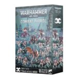 COMBAT PATROL: TYRANID ASSAULT BROOD WARHAMMER 40000. Los Tiránidos se presentan en una variedad sorprendente de formas, cada una más aterradora que la anterior. Se han observado pequeñas fuerzas de disrupción, lideradas por el llamado Parásito de Mortrex. Estas fuerzas están protegidas por la Guardia Tiránida, pertrechada con gruesas placas quitinosas, y cuentan con el apoyo de los organismos de artillería conocidos como Biovoros, que lanzan minas de esporas vivas de un lado a otro del campo de batalla. Quizá los más peligrosos sean los Genestealers, criaturas agresivas y sigilosas que avanzan rápidamente para hacer trizas a sus enemigos con garras largas y afiladas como navajas. Si quieres consumir toda la biomasa de la galaxia, esta caja es la forma perfecta de empezar o ampliar una colección de Tiránidos y ahorrar dinero en comparación con la compra de los kits por separado. Lidera la fuerza un temible Parásito de Mortrex, que infecta a sus presas con un ovipositor enredadera. Los tres miembros de la Guardia Tiránida pueden aplastar a los enemigos más resistentes mientras los Genestealers avanzan a toda velocidad para eliminar a los supervivientes. Por último, un Biovoro proporciona apoyo a larga distancia. Estas 18 miniaturas de plástico representan una Prole de asalto Tiránida completa para usar en partidas tácticas y ajustadas de Patrulla de Warhammer 40,000. Las reglas de esta Patrulla pueden descargarse gratuitamente del sitio web de Warhammer Community.