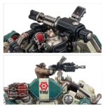 KAPRICUS DEFENDER/CARRIER: LEAGUES OF VOTANN WARHAMMER 40000. Los Káprica Defensores son rápidas máquinas exploradoras de bobina magnética. Fuertemente armados, algunos portan cañones de magnetorriel que pueden aniquilar blindados de tamaño muy superior al suyo. Otros llevan multicañones que, combinados con los cañones magnetoautomáticos del Defensor, permiten a su tripulación arrasar la infantería enemiga para apoyar el avance de los suyos. Con este kit multicomponente de plástico puedes montar un Káprica Defensor, un veloz vehículo de apoyo de fuego para tus ejércitos de las Ligas de los Votann de Warhammer 40,000. Rápido y resistente, con un arma pesada montada en afuste exterior (a elegir entre un cañón de magnetorriel capaz de atravesar blindajes, o un multicañón LasMAX antiinfantería) y dos cañones magnetoautomáticos, es perfecto para apoyar tu avance con una gran potencia de fuego adicional. El kit incluye seis cabezas para personalizar a la dotación, incluidas dos cabezas de Ferrofamiliares.