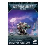 ARKANYST EVALUATOR: LEAGUES OF VOTANN WARHAMMER 40000. Ataviados con corazas que los protegen de las peores emisiones de sus armas, los Evaluadores Arkanistas desatan mortíferas energías experimentales sobre el enemigo. Sus inversores de transmateria rompen el tejido celular o desencadenan transformaciones atómicas que proporcionan al Evaluador los datos de campo necesarios para perfeccionar su arma. Con este kit multicomponente de plástico puedes motnar un Evaluador Arkanista, un operador de campo del Gremio de Ciencias para tus ejércitos de las Ligas de los Votann de Warhammer 40,000. Estos científicos van a la guerra para probar sus armas experimentales, aportando una potencia de fuego considerable a tu fuerza. Están armados con inversores de transmateria, que pueden dispararse con diferentes configuraciones, según el objetivo. Esta miniatura viene con dos cabezas diferentes a elegir: una con casco y otra descubierta.