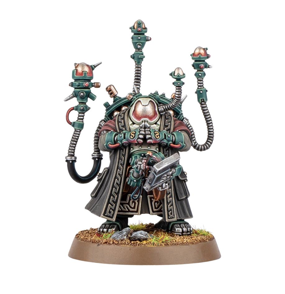 MEMNYR STRATEGIST: LEAGUES OF VOTANN WARHAMMER 40000. Los Estrategas Memnyr son tácticos marciales superlativos que aportan información para superar al enemigo y determinar sus puntos débiles. Pueden extrapolar tan bien los planes del enemigo que sus consejos rozan la precognición, lo que permite asestar golpes devastadores cuando menos se esperan. Con este kit multicomponente de plástico puedes montar un Estratega Memnyr, un genio táctico para tus ejércitos de las Ligas de los Votann de Warhammer 40,000. Capaces de calcular las variables de la batalla, pueden aportar su destreza logística a las unidades que comandan y a tu fuerza en general. Estos carismáticos héroes son ideales para darte ventaja en la batalla.