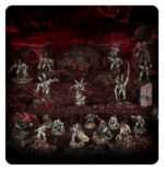 SPEARHEAD: FLESH-EATER COURTS – CHARNEL WATCH WARHAMMER AGE OF SIGMAR. La Guardia del Osario custodia las fronteras de los dominios de las Cortes Comecarne. Un Guardián Sangriento Abominable dirige el destacamento mientras Desolladores de la Cripta alados patrullan los cielos. Los Horrores de la Cripta se establecen en las fortalezas y las protegen frente a incursiones, y una banda de Fustigabestias Reales persigue a sus presas por los campos y las colinas de sus cotos de caza. Si deseas proteger los dominios de tu señor, esta caja es perfecta para empezar o ampliar una colección de Cortes Comecarne de una forma más económica que comprando los kits por separado. Dirigidos por un salvaje Guardián Sangriento Abominable y protegidos por Desolladores de la Cripta de élite, son una fuerza a tener muy en cuenta. Los Horrores de la Cripta se lanzan hacia delante para enfrentarse a las unidades más duras, y los Fustigabestias Reales controlan el campo de batalla y toman objetivos clave. Estas miniaturas forman una fuerza completa de Punta de lanza, lo que significa que podrás empezar a jugar disputadas partidas tácticas nada más abrir la caja.