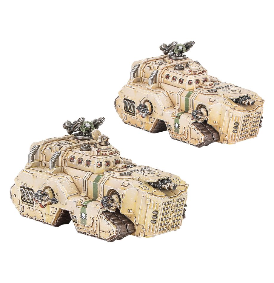 Legions imperialis: mastodon super-heavy assault transports warhammer the horus heresy. Elos cazacarros pesados cerberus están equipados con una batería de láseres de neutrones, una reliquia de la edad oscura de la tecnología. Incluso con todas las protecciones que integran, cada disparo inunda de radiación exótica el interior del vehículo. Pocas dotaciones logran sobrevivir más de unos cuantos años sin someterse a reconstrucciones augméticas integrales. Pese al altísimo precio que conlleva su uso, el láser de neutrones es una de las armas antitanque más efectivas de todo el arsenal de las legiones de marines espaciales. Con este kit multicomponente de plástico puedes montar cuatro cerberus heavy tank destroyers, prodigiosos vehículos antiblindaje para tus ejércitos de legiones astartes en partidas de legions imperialis. Estas armas brutales pero efectivas son ideales para destruir los knights y hasta los titans enemigos, por mucho blindaje que tengan. Cuando se despliegan en unidades grandes, pueden dar cuenta de prácticamente cualquier enemigo. El kit incluye opciones para equipar tus tanques con lascannons o heavy bolters de barquilla lateral, y las escotillas superiores pueden montarse cerradas, con un tank commander o con un artillero operando un heavy bolter o multi-melta montado en afuste exterior.