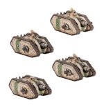 LEGIONS IMPERIALIS: TYPHON HEAVY SIEGE TANK SQUADRON WARHAMMER THE HORUS HERESY. El tanque de asedio pesado Typhon es una plataforma de armas móvil con una asombrosa potencia de fuego diseñada para operar el colosal cañón Dreadhammer como única pieza de artillería. Se creó para satisfacer la necesidad de una máquina de guerra capaz de llegar rápidamente hasta la línea de batalla y derribar fortificaciones enteras sin tener que depender del lentísimo avance de la artillería pesada del Ejército imperial. Con este kit multicomponente de plástico puedes montar cuatro Typhon Heavy Siege Tanks, vehículos especializados en destruir fortalezas para tus ejércitos de Legiones Astartes en partidas de Legions Imperialis. Su diseño, basado en el chasis del Land Raider, sacrifica la capacidad de transporte para dar cabida a un colosal Dreadhammer cannon capaz hacer añicos cualquier cosa, desde infantería hasta columnas de blindados y estructuras enteras. El kit incluye opciones dotar a tus tanques de lascannons o heavy bolters de barquilla lateral, y las escotillas superiores pueden montarse cerradas, con un Tank Commander o con un artillero operando un heavy bolter o multi-melta montado en afuste exterior.