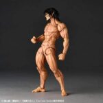 ATTACK TITAN EREN YEAGER ATTACK ON TITAN AMAZING YAMAGUCHI REVOLTECH. ¡Los exterminaremos incluso con Revoltech! ¡Disfruta de la acción de los gigantes con movimientos al estilo Yamaguchi! Del exitoso anime Ataque a los Titanes, el protagonista Eren Yeager se ha transformado en el "Titán de Ataque", ¡ya disponible en Amazing Yamaguchi, bajo la dirección de Yamaguchi Katsuhisa! La figura recrea su singular musculatura, y aunque se trata de una figura humanoide sencilla, su postura es fiel a la de la película. La fuerza del cuerpo densamente tonificado se realza aún más mediante una cuidadosa pintura de sombras. Los omóplatos se pueden mover hacia adelante y hacia atrás junto con los lados izquierdo y derecho del pecho dividido, permitiendo que los brazos se abran bien y se crucen profundamente. El torso se puede dividir con flexibilidad, permitiendo arqueos y flexiones naturales. Las articulaciones de la cadera combinan articulaciones esféricas y ejes diagonales al estilo Yamaguchi. Y las espinillas se pueden mover para expresar la "flexibilidad" del cómic, añadiendo articulaciones que no se encuentran en el cuerpo humano. Todos estos trucos móviles han sido cuidadosamente desarrollados por Yamaguchi Katsuhisa, ¡lo que te permite recrear las poses de acción dinámicas de Eren como un titán en tus manos!