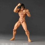 ATTACK TITAN EREN YEAGER ATTACK ON TITAN AMAZING YAMAGUCHI REVOLTECH. ¡Los exterminaremos incluso con Revoltech! ¡Disfruta de la acción de los gigantes con movimientos al estilo Yamaguchi! Del exitoso anime Ataque a los Titanes, el protagonista Eren Yeager se ha transformado en el "Titán de Ataque", ¡ya disponible en Amazing Yamaguchi, bajo la dirección de Yamaguchi Katsuhisa! La figura recrea su singular musculatura, y aunque se trata de una figura humanoide sencilla, su postura es fiel a la de la película. La fuerza del cuerpo densamente tonificado se realza aún más mediante una cuidadosa pintura de sombras. Los omóplatos se pueden mover hacia adelante y hacia atrás junto con los lados izquierdo y derecho del pecho dividido, permitiendo que los brazos se abran bien y se crucen profundamente. El torso se puede dividir con flexibilidad, permitiendo arqueos y flexiones naturales. Las articulaciones de la cadera combinan articulaciones esféricas y ejes diagonales al estilo Yamaguchi. Y las espinillas se pueden mover para expresar la "flexibilidad" del cómic, añadiendo articulaciones que no se encuentran en el cuerpo humano. Todos estos trucos móviles han sido cuidadosamente desarrollados por Yamaguchi Katsuhisa, ¡lo que te permite recrear las poses de acción dinámicas de Eren como un titán en tus manos!