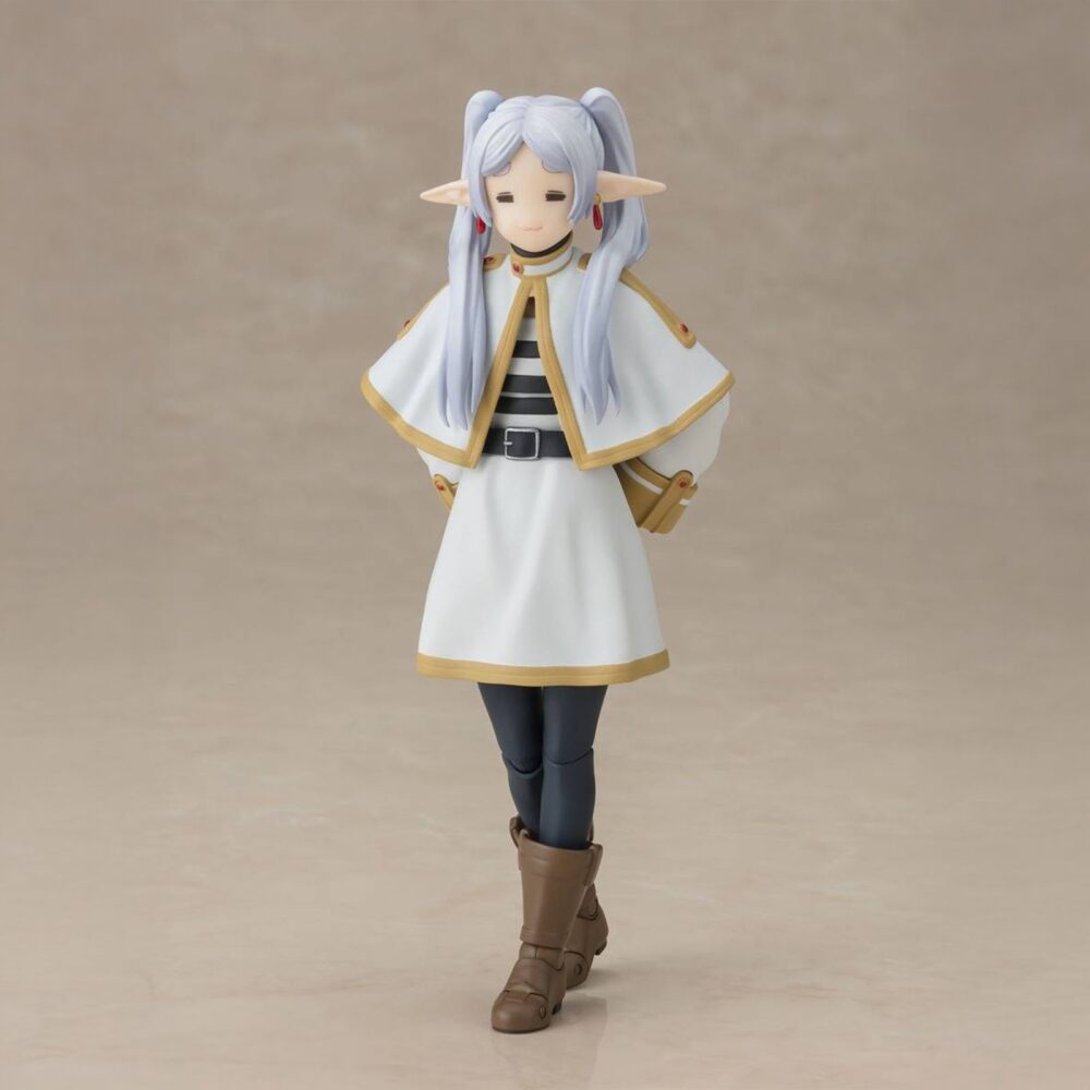 Frieren frieren beyond journey's end s. H. Figuarts re-run. Tamashii introduce en su línea s. H. Figuarts la figura de frieren, la hechicera elfa de la serie "frieren: beyond journey's end" ("frieren: más allá del final del viaje" en españa). Mide 12 cm (14 cm con efectos) y está diseñada con materiales blandos en capa y falda para facilitar poses dinámicas. Incluye 3x expresiones faciales, 2x pares de manos alternativas, 1x bastón, 1x set de efectos mágicos, 1x set de pedestal para los efectos y 1x par de coletas de repuesto. Fabricada en pvc y abs. Unidades limitadas.