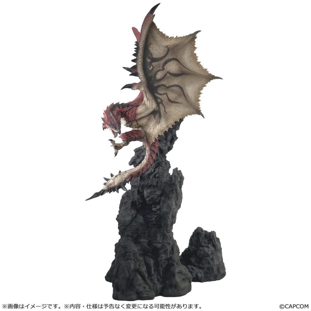 Rathalos 2. 0 version figura monster hunter builder creator's model. Capcom incorpora a su colección builder creators's model la versión 2. 0 de la figura de rathalos, el monstruo insignia de la saga de videojuego "monster hunter". El dragon de la raza wyvern se presenta a punto de atacar desde un tronco con actitud amenazante. Está fabricado en pvc y abs, mide aproximadamente 36,5 x 30 x 20 cm incluyendo la base con forma de tronco y se presenta en caja con ventana. Ideal para exponer con rathian 2. 0 version figura monster hunter builder creator's model (se venden por separado).