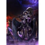 ALBERDO HERMES TRISMEGISTUS OVERLORD 1/7. DMM Factory presenta la figura a escala 1/7 de Albedo, en su versión Hermes Trismegistus, inspirada en el anime "Overlord". Con una altura aproximada de 30,8 cm, muestra al personaje con una armadura oscura y pesada que realza su porte imponente. Las alas que se extienden desde su cintura y su bardiche se han recreado con gran detalle, ofreciendo una apariencia poderosa y elegante. Incluye base expositora con decorado de rocas que complementan su diseño.