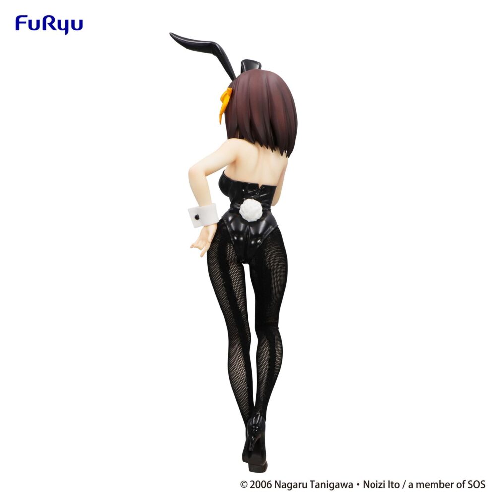 Haruhi suzumiya the melancholy of haruhi suzumiya bicute bunnies. Uryu suma a la colección bicute bunnies la figura de haruhi suzumiya, protagonista del anime "the melancholy of haruhi suzumiya". Con una altura aproximada de 26 cm, está fabricada en atbc-pvc, abs y fibras de poliéster. Se muestra con traje de conejita, siguiendo el estilo distintivo de esta línea de figuras de gran detalle y medias con acabado realistas.