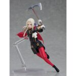 EDELGARD VON HRESVELG FIRE EMBLEM: THREE HOUSES FIGMA. Good Smile Company vuelve a incorporar a su colección Figma la figura de Edelgard Von Hresvelg, la princesa protagonista del videojuego "Fire Emblem: Three Houses". Mide aproximadamente 14,5 cm de altura e incluye 2x placas faciales (sonriente y gritando), 2x hachas (asesina y Aymr) y otras piezas intercambiables para recrear diferentes poses. Como parte de la colección cuenta con una base hexagonal semitransparente con el logotipo de Figma para facilitar su exposición.