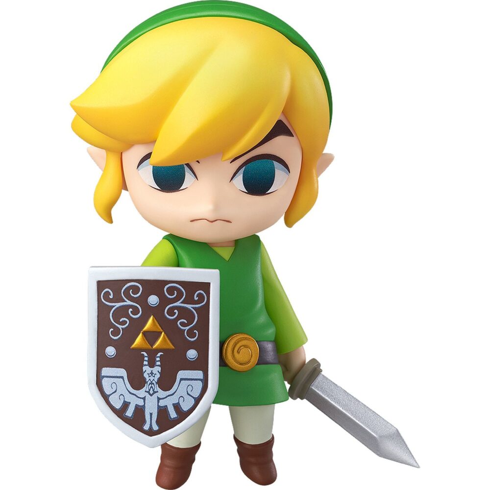 Link the legeng of zelda the wind waker nendoroid. Good smile company vuelve a incorporar a su colección nendoroid la figura articulada de link basada en el protagonista del videojuego "the legend of zelda: the wind waker hd" para nintendo wii u. La figura incluye 4x placas faciales intercambiables (seria, sonriente, combate y nervioso), 1x batuta, 1x escudo, 1x espada, 1x efecto de ataque y 1x contenedor de corazón con soporte. Mide aproximadamente 10 cm de altura y cuenta con una base cuadrada transparente con soporte para su exposición.