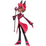 ALASTOR HAZBIN HOTEL PVC POP UP PARADE. Good Smile lanza, dentro de su línea Pop Up Parade, la figura del demonio radiofónico Alastor, uno de los protagonistas de la serie animada "Hazbin Hotel". Mide aproximadamente 18 cm de alto e incluye una base circular transparente para su exposición.