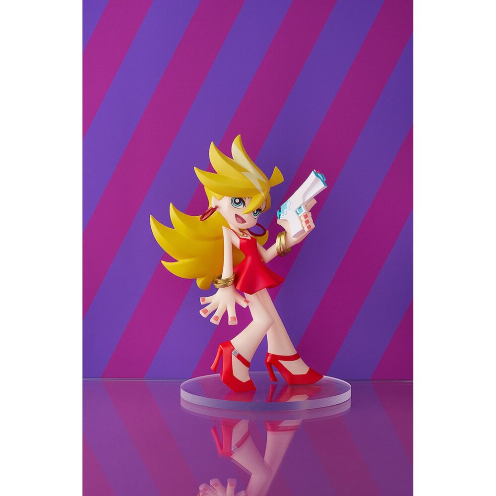Panty panty & stocking with garterbelt pop up parade. Good smile company suma a su linea pop up parade la figura de panty anarchy, protagonista del anime "panty and stocking with garterbelt". El personaje se presenta con un diseño divertido con su arma backlace en mano. Mide aproximadamente 15 cm de alto y cuenta con una base redonda transparente para su exposición. Ideal para exponer con su hermana stocking panty & stocking with garterbelt pop up parade (se venden por separado).