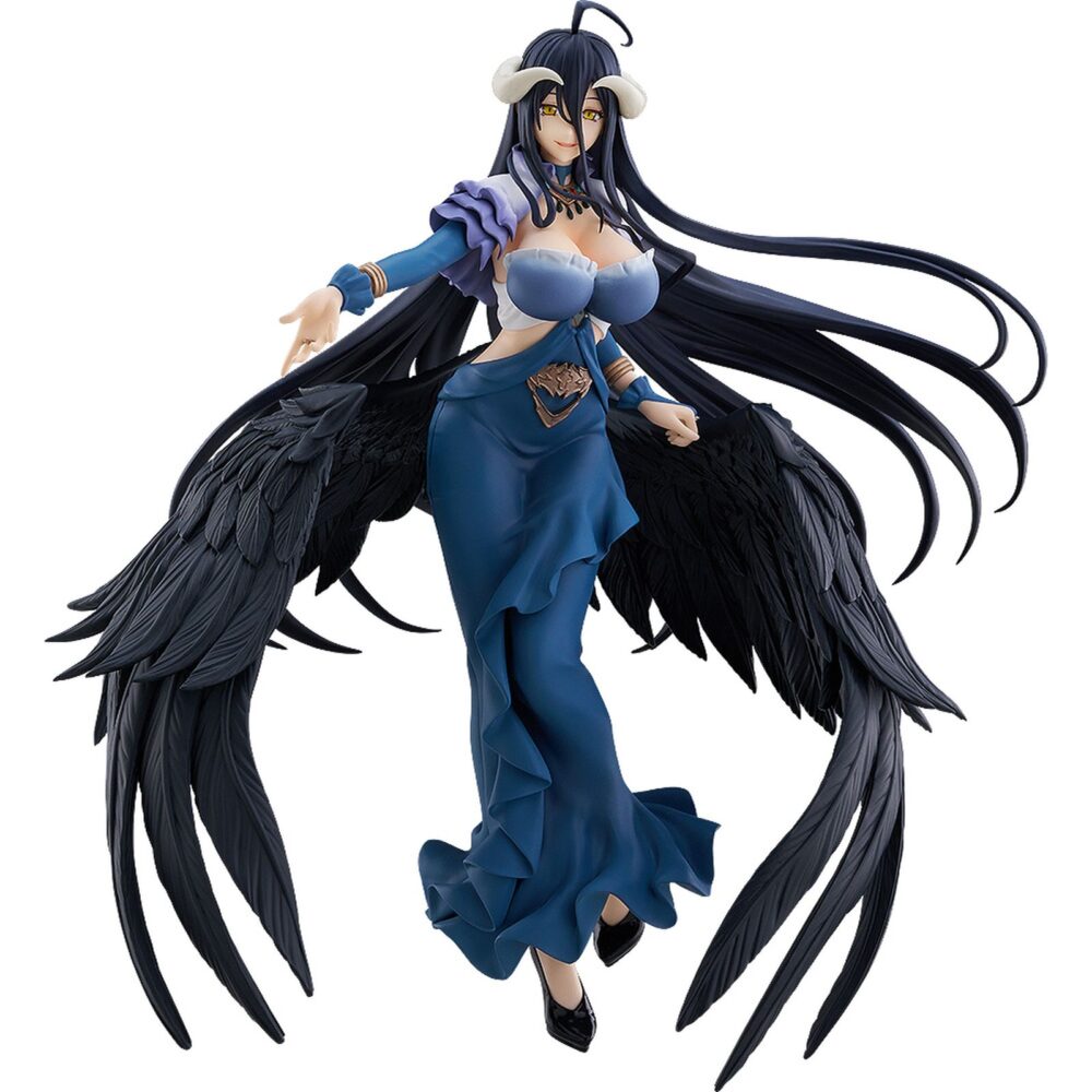 Albedo: jet black dress overlord pop up parade sp. Good smile company introduce en su línea pop up parade sp la figura de albedo, la supervisora de piso en la serie de anime "overlord" que se presenta en versión vestido negro azabache. Esta figura estática de aproximadamente 24,5 cm destaca por su dinamismo y calidad de acabado, similar al de una figura a escala. Incluye base circular transparente para exposición.