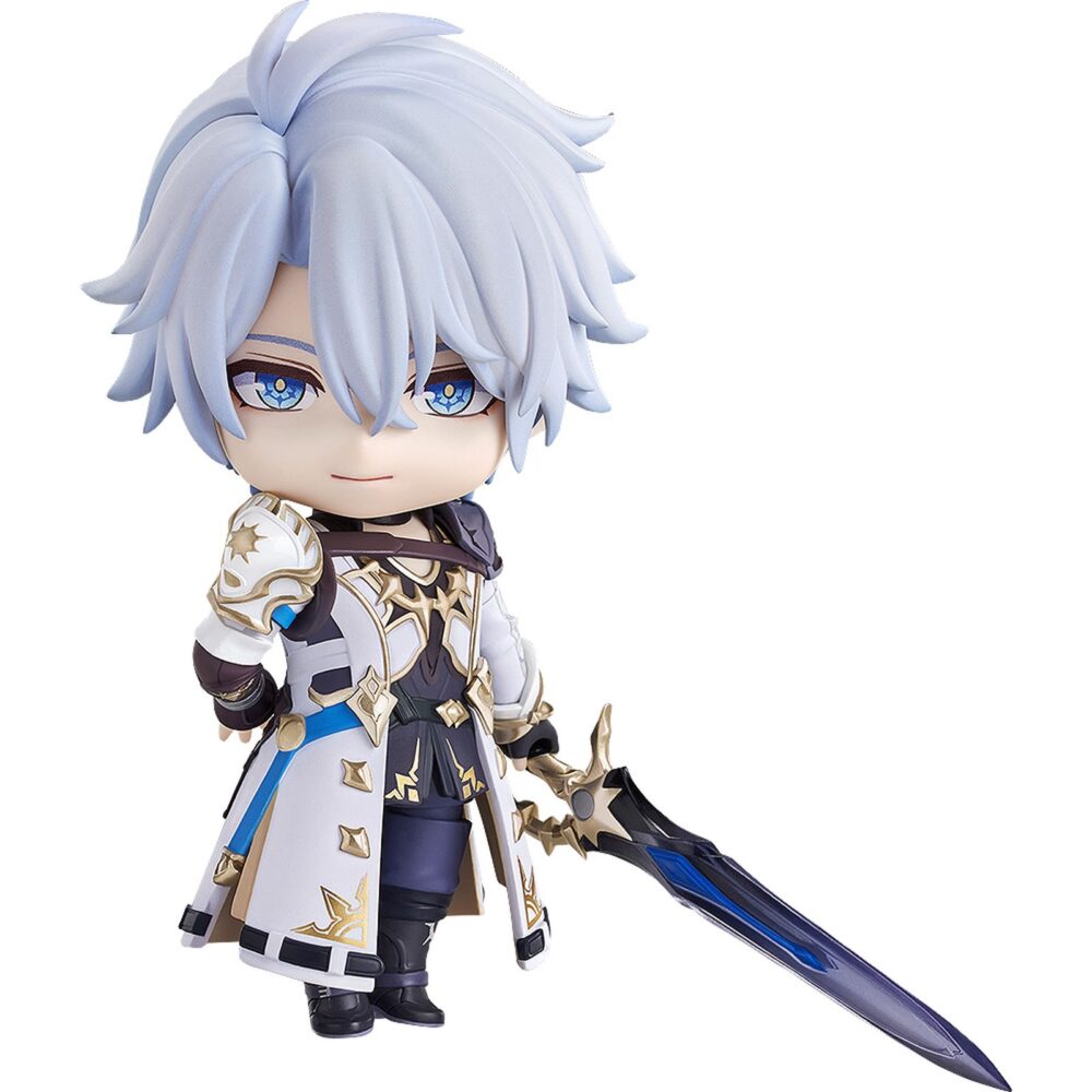Phainon honkai: star rail nendoroid. Good smile introduce en su colección nendoroid la figura de phainon (fainón en españa), inspirada en el videojuego para móviles "honkai: star rail". Mide aproximadamente 10 cm de alto e incluye 3x placas faciales (serio, sonriente y feliz). Incluye 1x espada downmaker, 2x alas, 1x smartphone y otras piezas opcionales para recrear distintas poses. Cuenta con una base cuadrada y soporte transparente para exposición.