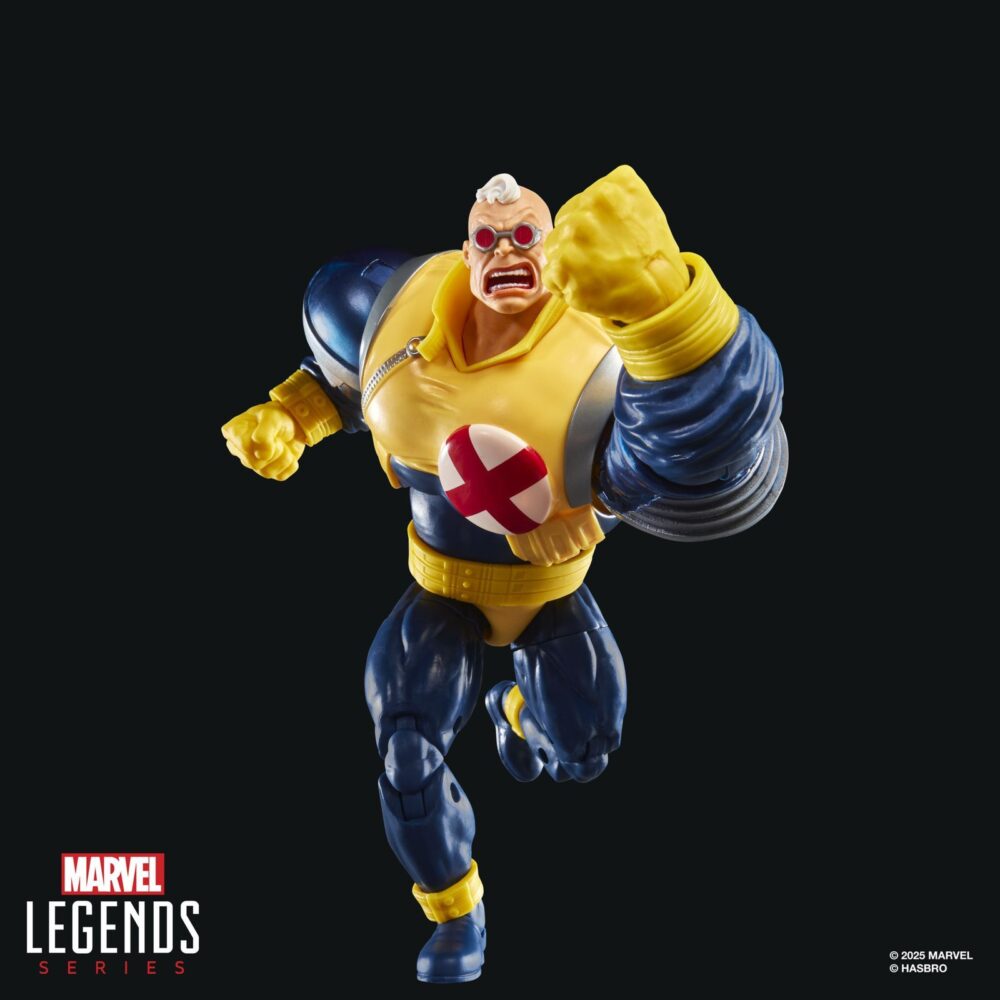 Strong guy x-factor marvel legends series. Hasbro suma a la colección marvel legends series la figura de strong guy (fortachón en españa), inspirada en el personaje de los cómics de "x-factor" de marvel. Con una altura de 15 cm, presenta un diseño detallado y más de 20 puntos de articulación para recrear poses dinámicas. Incluye 1x cabeza alternativa, 3x manos intercambiables, 1x haltera y 2x pesas. Viene en una caja con ventana para exhibición. Unidades limitadas.