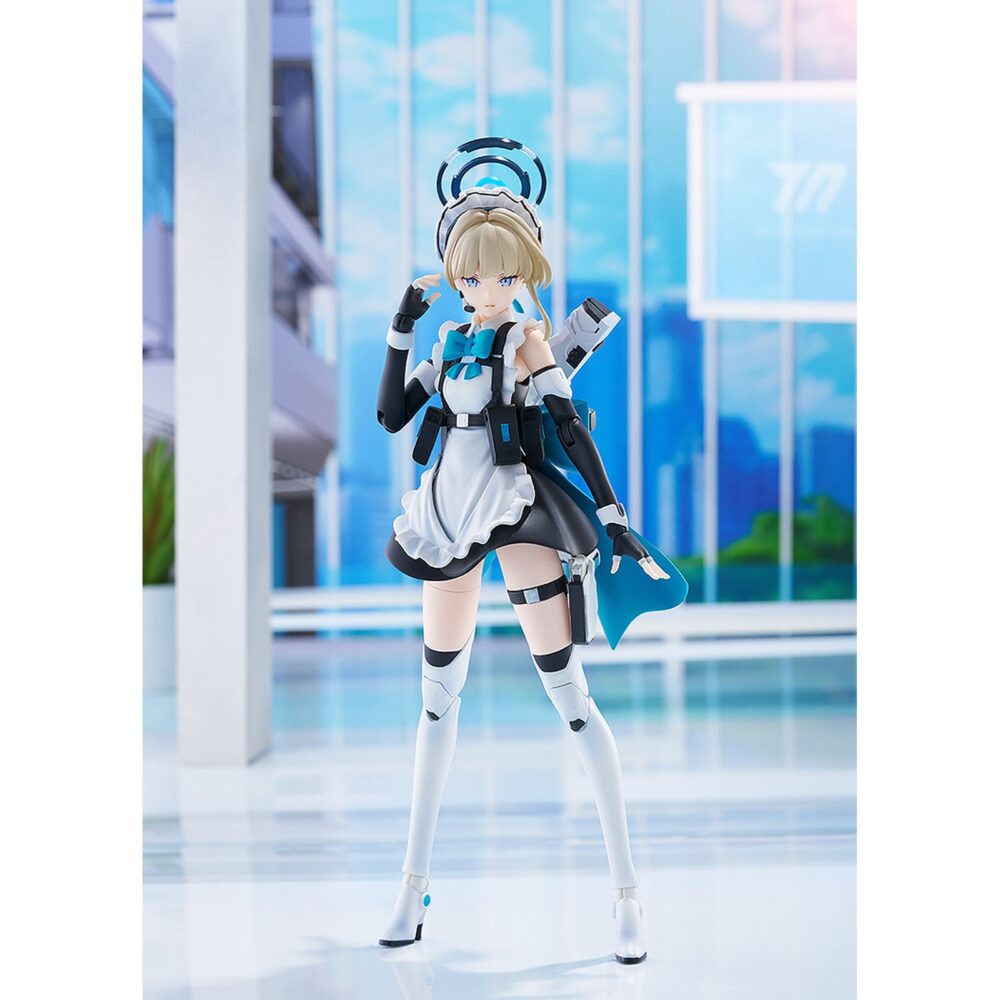 Toki asuma figura blue archive plamatea. Max factory reincorpora a su línea plamatea el set de montaje a escala de toki asuma, miembro de la agencia secreta de espionaje c&c del videojuego "blue archive". Una vez montada esta maqueta articulada mide aproximadamente 17 cm. Incluye 3x placas faciales (seria, sonriente y de batalla), 1x arma exclusiva de toki, 1x arma secret time, 1x pistola con funda ajustable para el muslo, 1x maletín y otras partes intercambiables para diferentes poses. Incluye piezas prepintadas, lo que facilita recrear el montaje. Cuenta con una base articulada hexagonal transparente para su exposición.