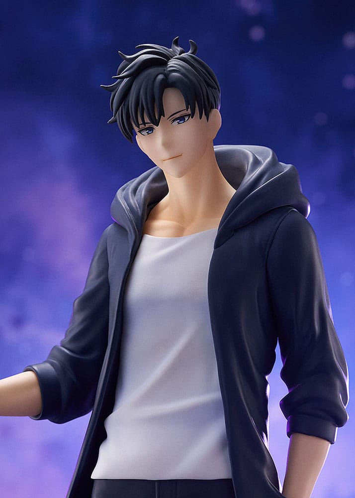 Sung jinwoo solo leveling pop up parade l. Good smile company incorpora a su línea pop up parade l la figura de sung jinwoo, protagonista del anime "solo leveling". Muestra al personaje con su daga y con el cabello y chaqueta ondeando, lo que le aporta dinamismo. Esta figura estática de aproximadamente 24 cm combina una presencia impactante con la accesibilidad de la colección e incluye base circular transparente para exposición.