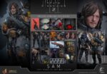 SAM (DELUXE VERSION) DEATH STRANDING 2: ON THE BEACH VIDEOGAME MASTERPIECE HOT TOYS 1/6. En Death Stranding 2: On the Beach, Sam Porter Bridges atraviesa la Australia postapocalíptica, reconstruyendo la Red Quiral y reconectando comunidades en medio de nuevas y duras amenazas. Hot Toys presenta con orgullo la figura coleccionable de Sam a escala 1/6 (versión Deluxe): una versión mejorada con numerosos accesorios y opciones de exhibición mejoradas. Al igual que la versión normal, esta figura de acción incluye una cabeza esculpida con ojos giratorios y cabello castaño oscuro cuidadosamente elaborado, un traje de puente levadizo con efecto reflectante luminiscente UV, un arnés utilitario de cuerpo entero, un esqueleto de batalla desmontable, armadura de espalda con escáner Odradek y botas de transporte, todo ello con un realismo desgastado. La versión Deluxe incluye un Bumerán de Sangre extra abierto, en homenaje al uso de la sangre de Sam en el juego. Incluye dos Pizzas de Goma, que hacen referencia a las técnicas favoritas de los fans de Pizza-Do. Además de las cargas medianas y grandes predeterminadas, también incluye un contenedor de carga extra dañado para más opciones de exhibición. La base de la figura del diorama APAS 4000 con iluminación LED completa el conjunto, permitiendo a los coleccionistas realzar su exhibición y recrear el enfrentamiento de Death Stranding 2.