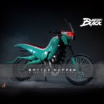 BATTLE HOPPER KAMEN RIDER BLACK HOT TOYS 1/6. En la clásica serie Kamen Rider Black de 1987, Battle Hopper es más que una simple motocicleta: es un fiel compañero de Kotaro Minami. Creada por Gorgom para los Reyes del Siglo, esta Rider Machine con temática de saltamontes ayuda a Kotaro en su dramática huida del culto y lo apoya en innumerables batallas. Battle Hopper posee la capacidad de autocurarse cuando recibe daño y puede enderezarse si es derribado. Con estas notables habilidades, se destacó como un fiel compañero de Kotaro. Durante el enfrentamiento, Battle Hopper sufrió graves daños, lo que le valió una despedida heroica y consolidó su lugar como una verdadera leyenda. Hot Toys se complace en presentar el vehículo coleccionable Battle Hopper a sexta escala, un fiel y detallado homenaje a esta icónica Rider Machine. Con aproximadamente 36 cm de largo, 14 cm de ancho y 21 cm de alto, el modelo exhibe características mecánicas auténticas, desde el motor, el chasis y el escape hasta las patas laterales. Battle Hopper está finamente pintado en brillantes combinaciones de colores verde, rojo y blanco. El exterior, inspirado en un saltamontes, incluye largas antenas, patas de saltamontes y faros con luz roja LED que imita los ojos. Características como la suspensión trasera de resortes y las ruedas giratorias con neumáticos resistentes al polvo demuestran una artesanía experta. 