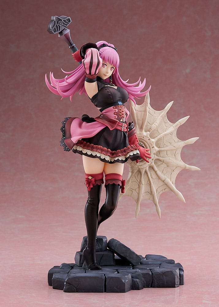 Hilda fire emblem 1/7.  three houses llega la esperadísima figura de hilda, la hija única del duque de goneril. Esta pieza, magistralmente elaborada, captura a hilda cinco años después de los acontecimientos de la academia, conservando su encanto alegre y accesible, a la vez que irradia la fuerza y la determinación forjadas en las pruebas de la guerra. Una hermosa combinación de elegancia y resiliencia, esta figura es imprescindible para los fans de la serie.