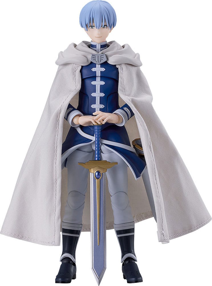 Himmel frieren: beyond journey's end figma. Good smile company incorpora a su colección figma la figura de himmel basada en su aparición en el anime “frieren: beyond journey’s end”. Mide aproximadamente 16 cm de alto e incluye: 3x placas faciales (sonriente, confidente y sonrisa con ojos cerrados), 6x manos intercambiables, 1x capa de tela, 1x réplica de su espada con funda,1x base hexagonal semitransparente con el logotipo de figma y otras piezas para facilitar su exposición. Ideal para exponer con frieren frieren beyond journey’s end s. H. Figuarts re-run (se venden por separado).