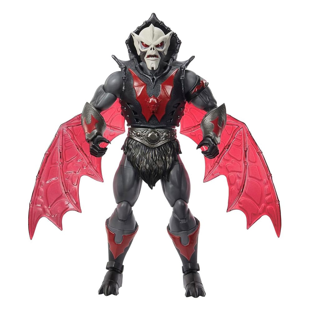 Hordak masters of the universe new eternia masterverse. ¡es un momento emocionante para ser fan de masters of the universe! Tanto para los fans de toda la vida como para la nueva generación de niños amantes de la acción y la aventura, es hora de descubrir la emocionante acción y las aventuras de he-man, skeletor, los secretos del castillo grayskull y mucho más. ¡esta figura de acción motu masterverse hordak está inspirada en la serie de televisión original she-ra: la princesa del poder de los años 80 y celebra el 40 aniversario del programa! Diseñado a escala de 18 cm con 30 puntos de articulación, incluye alas articuladas extraíbles, escudo, bastón y un brazo cañón intercambiable con brazaletes de mano y muñeca. Su armadura incluye un arnés de pecho y un brazalete. El líder de la horda del mal presenta el alto nivel de detalle que esperan los coleccionistas y se presenta en una elegante caja con ventana, ideal para exhibir.