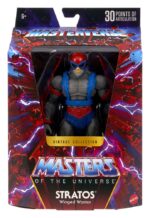 STRATOS MASTERS OF THE UNIVERSE MASTERVERSE VINTAGE COLLECTION. Mattel presenta la nueva colección Origins para la serie Masters of the Universe. Se trata de una revisión actualizada de las figuras originales de los años 80 basadas en este mundo ficticio de Sword & Sorcery y SciFi. Un mismo diseño con mejoras de producción, detalle y con más posibilidades de articulación. Están hechas en PVC y mide unos 18 cm.