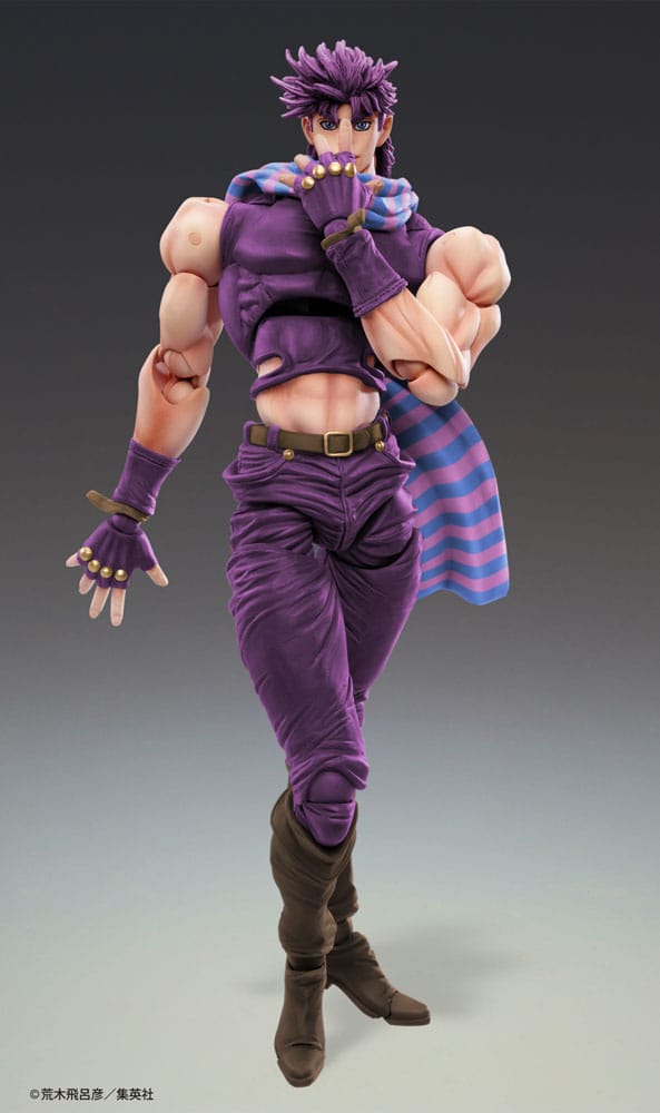 Joseph joestar third jojo’s bizarre adventure battle tendency chozokado. Medicos entertainment presenta dentro de su línea chozokado la figura articulada de joseph joestar third, el protagonista de la segunda parte del anime "jojo's bizarre adventure: battle tendency". Esta pieza mide aproximadamente 16,5 cm de alto e incluye: 5x pares de manos intercambiables, 2x placas faciales (serio y batalla), 1x ballesta desmontable, 1x clackers, 1x martillo y 1x base con soporte para su exhibición.