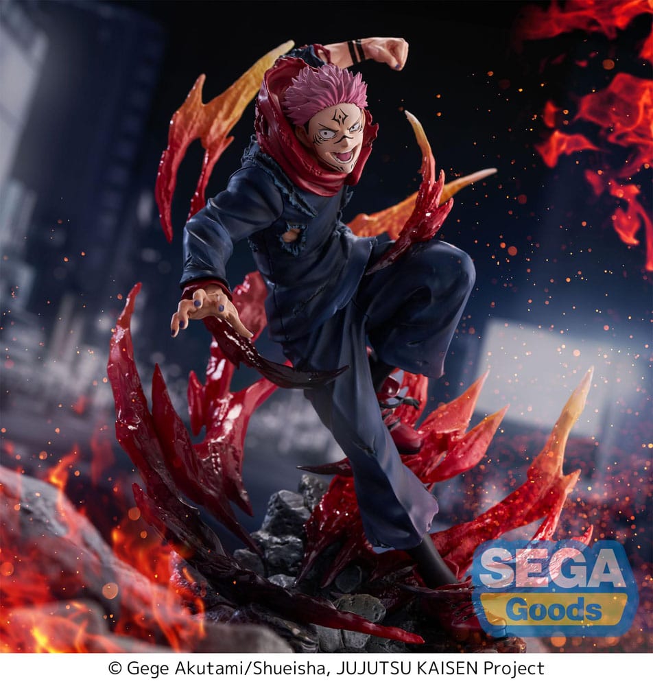Sukuna jujutsu kaisen figurizma. Estatua de "jujutsu kaisen". Fabricada en pvc, tamaño aprox. 23 cm. Viene con una base.