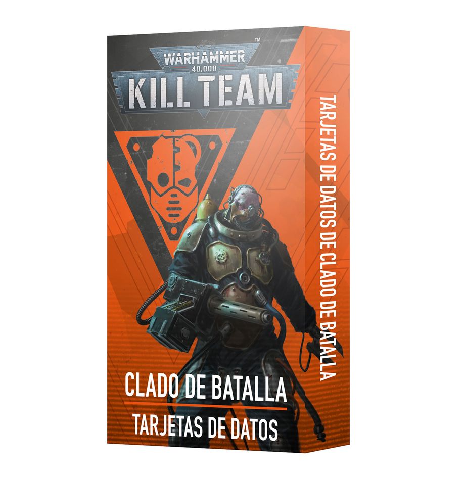 Kill team: battleclade – datacards (español) warhammer 40000. Los comandos clado de batalla desarticulan a sus enemigos en actos de agresión calibrados. A estos servidores, liderados por un tecnoarqueólogo y un supervisor de servidores, se les han implantado herramientas industriales, sistemas cibernéticos y armas mejoradas con el objetivo capturar y proteger recursos vitales para el tecnosacerdocio de marte. Este conjunto de 32 tarjetas te ayudará a llevar la cuenta de tu clado de batalla en partidas de kill team. Hay tarjetas individuales para las reglas de selección de comando, agentes, reglas de facción y ardides de tiroteo, y reglas de equipo universal y de facción. Son una forma ideal de consultar fácilmente la información clave en el fragor de la batalla.