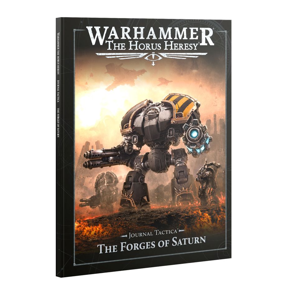 Journal tactica: the forges of saturn (inglés) warhammer the horus heresy. Solo en inglés. Saturnine pattern dreadnoughts and armours were reintroduced and championed by the primarch vulkan, and caused ripples through the legions as this powerful technology was put to use. They played a key part in several crucial battles of the horus heresy. This gaming supplement for warhammer: the horus heresy explores the ground-breaking saturnine technology developed by vulkan, the primarch of the salamanders, including new ways to make use of it during your games. Inside, you'll find a detailed account of the development of saturnine armour, its distribution and use within the legions, and descriptions of how they were used in several key battles. The rules section provides several missions designed around heavy assaults, detachments and unit profiles for the legiones astartes, and an arcana upgrade for the thousand sons.