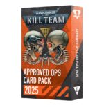 CAPPROVED OPS CARD PACK 2025 KILL TEAM WARHAMMER 40000 (INGLÉS). Solo en inglés. This is your kill team – steel-eyed operatives facing down the worst the galaxy can throw at them using advanced equipment and all their wits to complete the mission at hand. No matter how tough they are, or how experienced, they're up against the veteran elite of the enemy army, both sides vying for the same goals that could turn the tide in entire war zones. This card pack is a key supplement for both casual and competitive games of Kill Team. This deck of reference cards includes Tac Ops, victory conditions, and mission maps for all the current killzones. This is the most balanced way to play for anyone looking for a fun and fair game – use them to generate a mission on the fly, ready to test your mettle.
